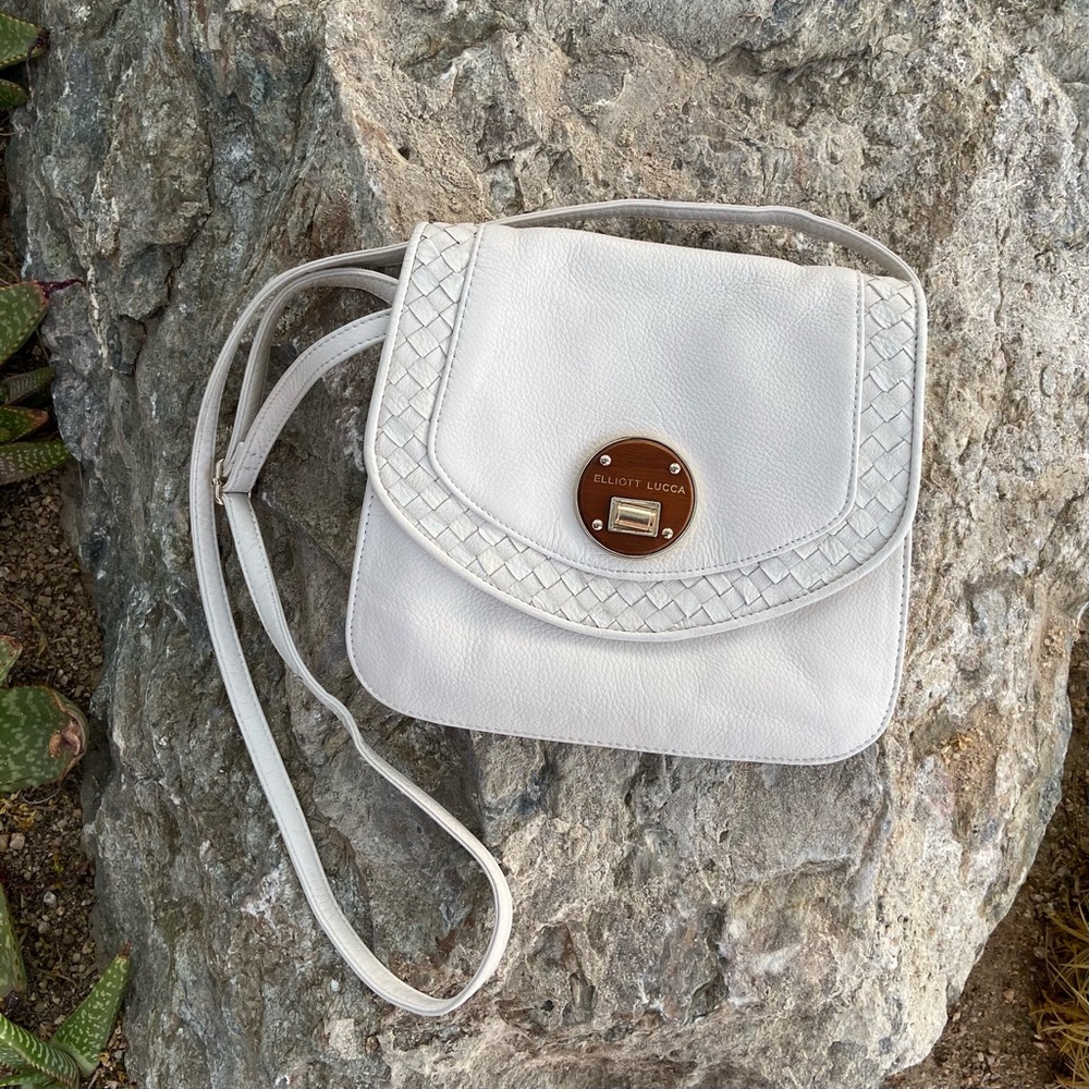 Bag Crossbody Purse Leather Designer in Stone
